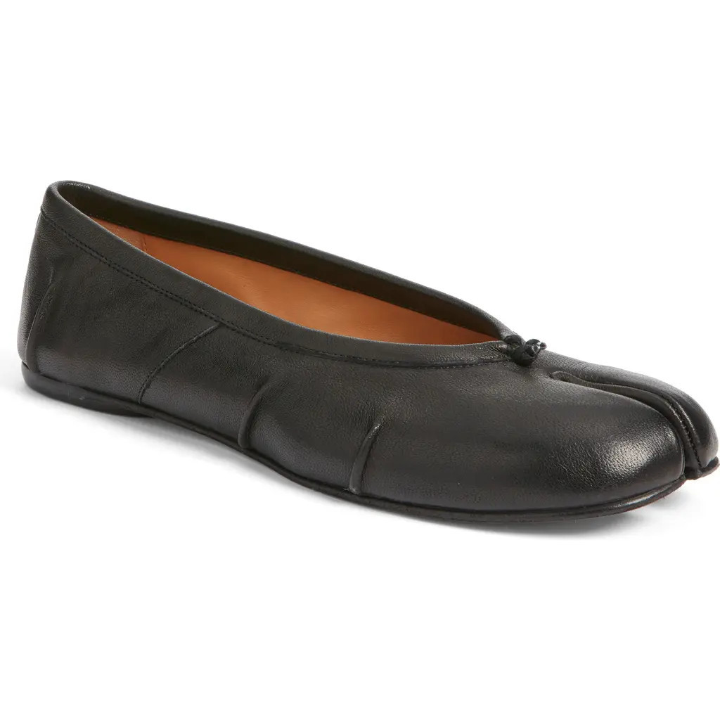 Maison Margiela Tabi Ballet Flat in Black at Nordstrom, Size 5Us | Nordstrom