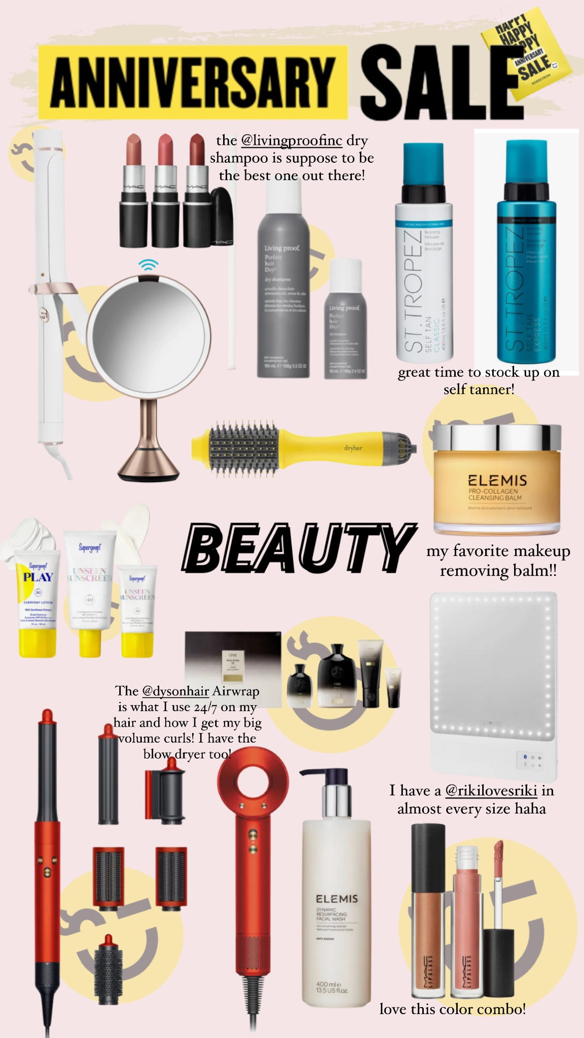 Nordstroms anniversary sale, beauty, shampoo and conditioner, hair products, makeup, vanity, dyson air wrap blow dryer, makeup cleanser 

#LTKxNSale #LTKbeauty #LTKxPrimeDay