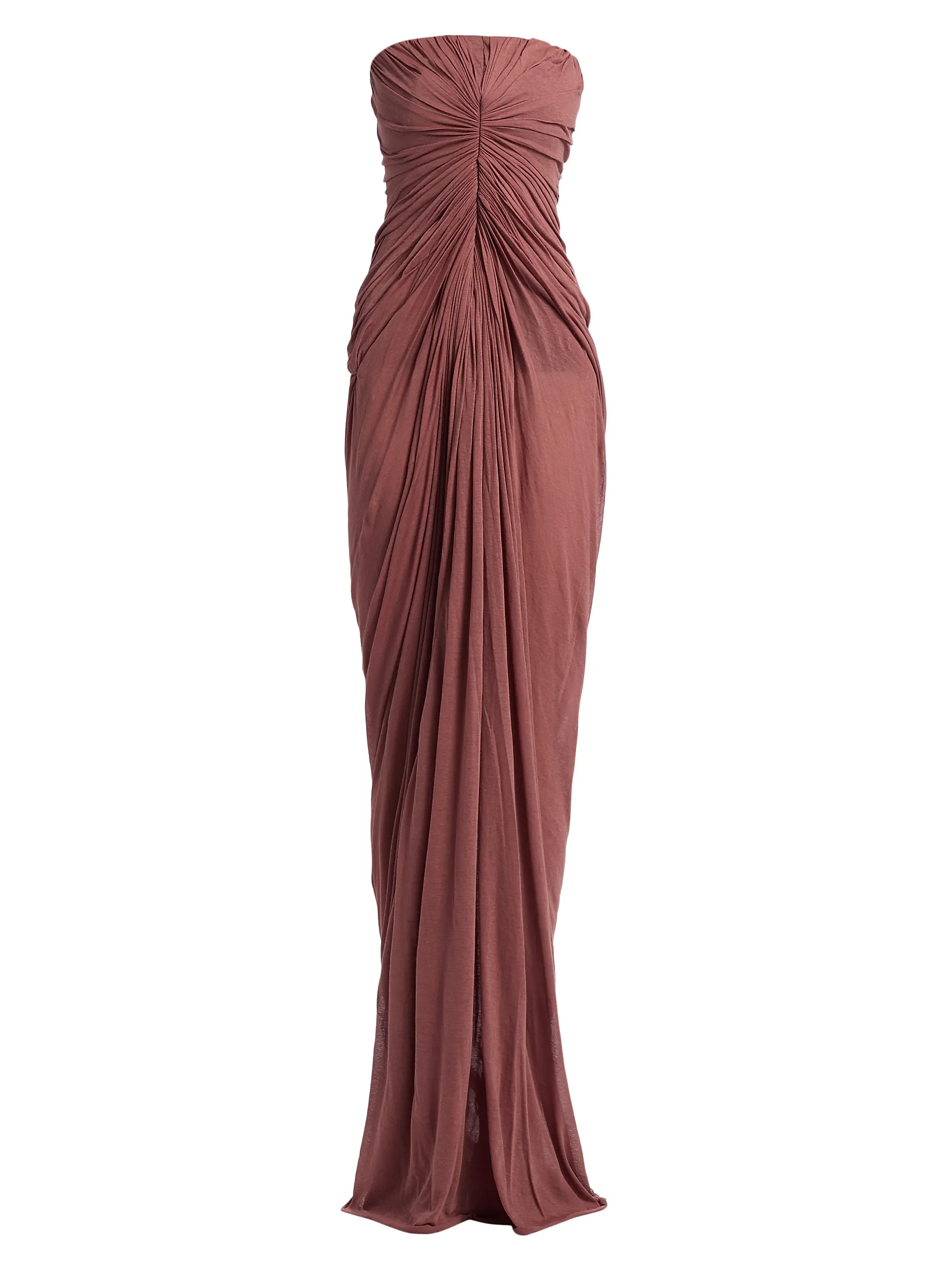 Rick Owens Radiance Draped Cotton Bustier Gown | Saks Fifth Avenue | Saks Fifth Avenue
