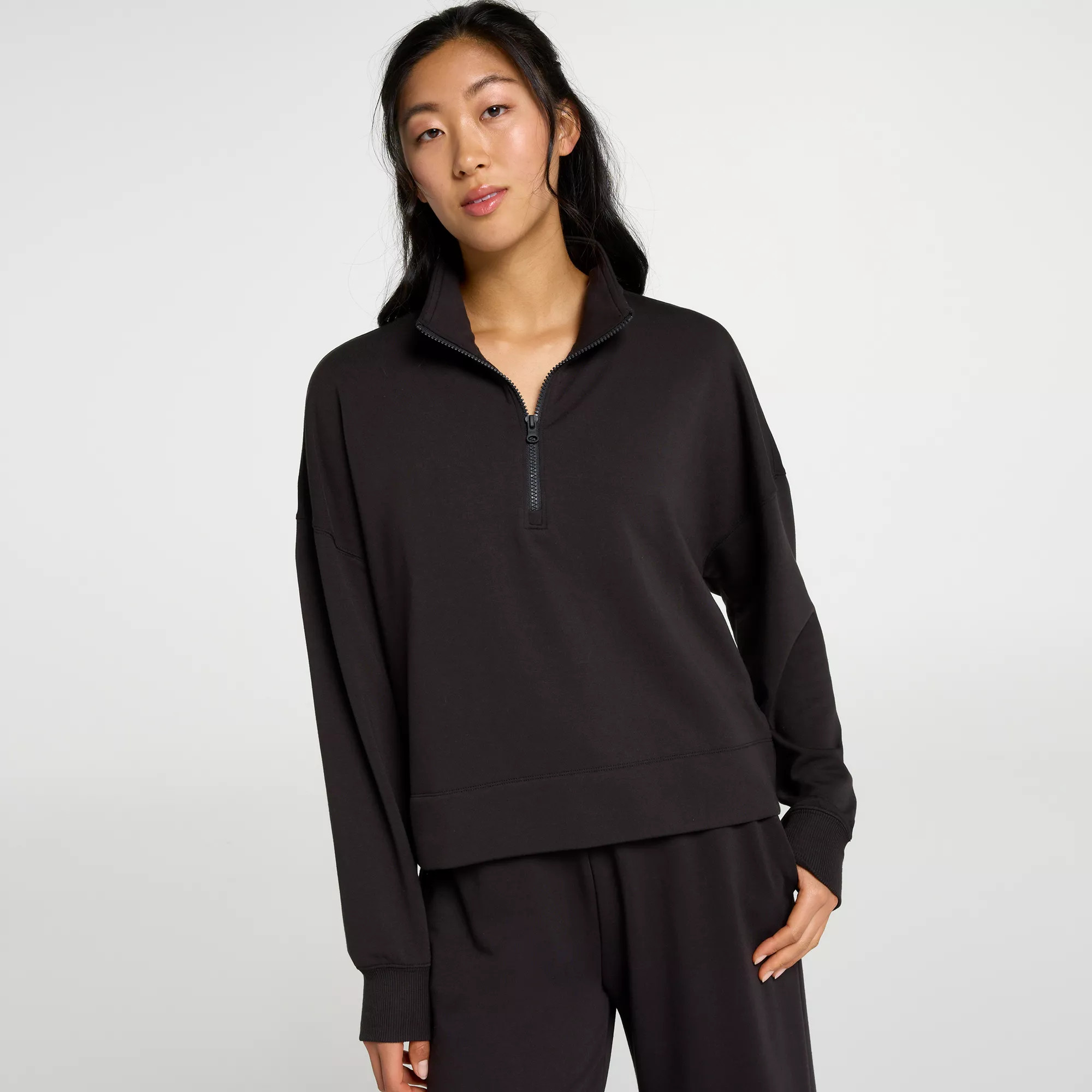 DSG Women's So Soft 1/2 Zip, XS, Pure Black | Going Going Gone