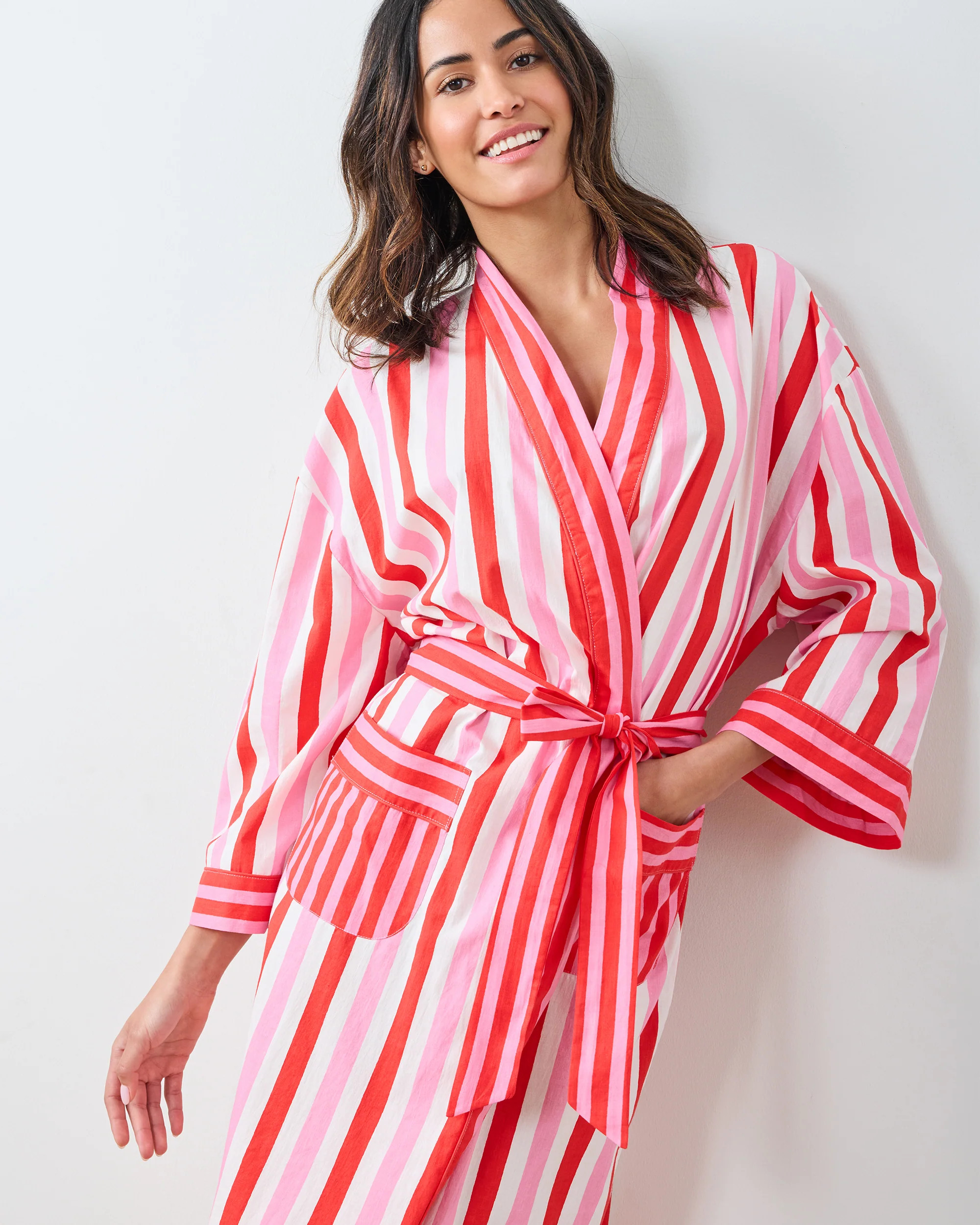 Taffy Stripes - Lounge Robe - Peppermint Swirl | Printfresh