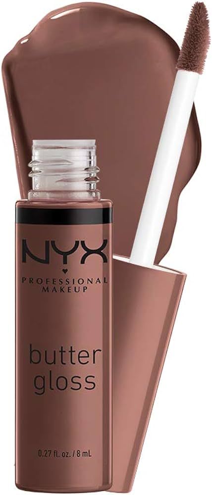 NYX PROFESSIONAL MAKEUP Butter Gloss, Non-Sticky Lip Gloss - Ginger Snap (Chocolate Brown) | Amazon (US)