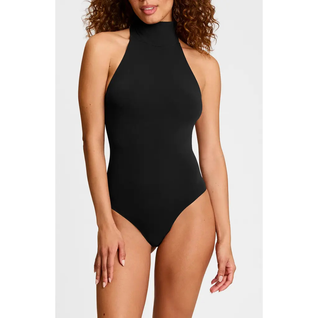 Commando Ballet Halter Bodysuit in Black at Nordstrom | Nordstrom