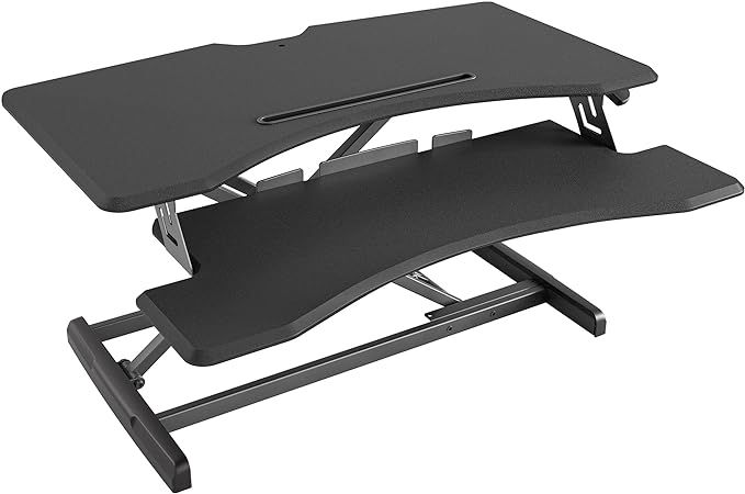 FEZIBO Standing Desk Converter Stand up Desk Riser, 34 inches Height Adjustable Ergonomic Tableto... | Amazon (US)