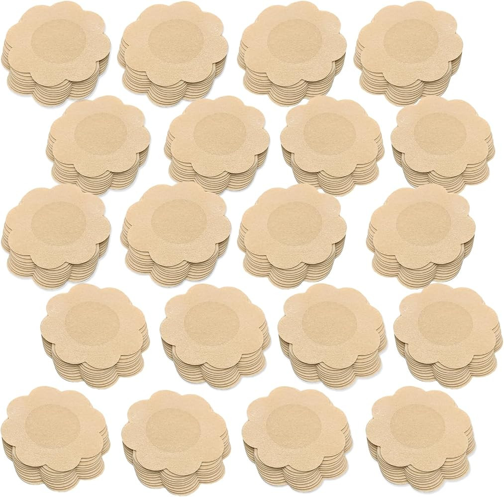 50 Pairs (100 Pieces) Nipple Pasties Disposable Nipple Covers for Women, Latex Free Satin Breast ... | Amazon (US)