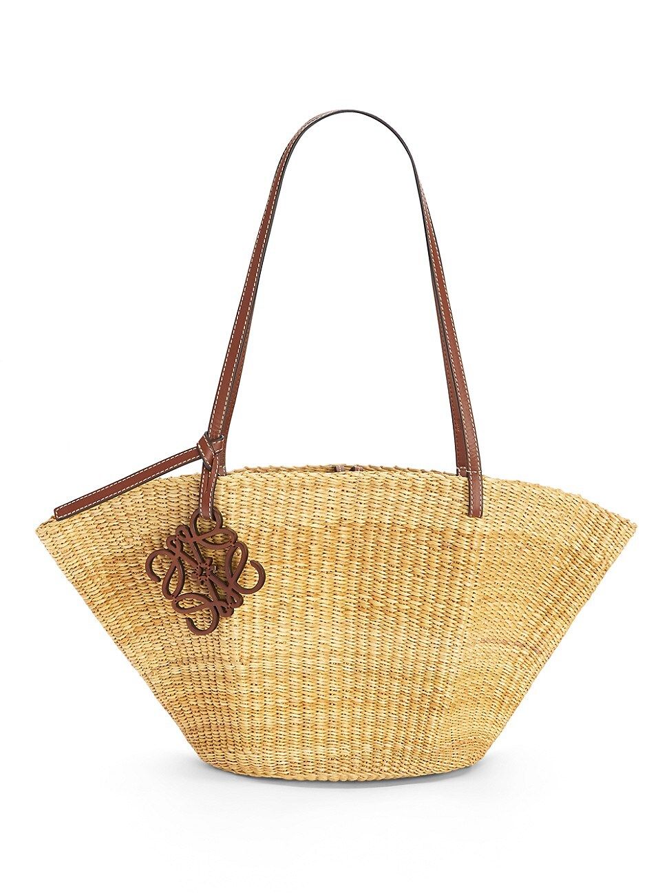 Loewe Women's Small Shell Leather-Trimmed Basket Bag - Natural | Saks Fifth Avenue
