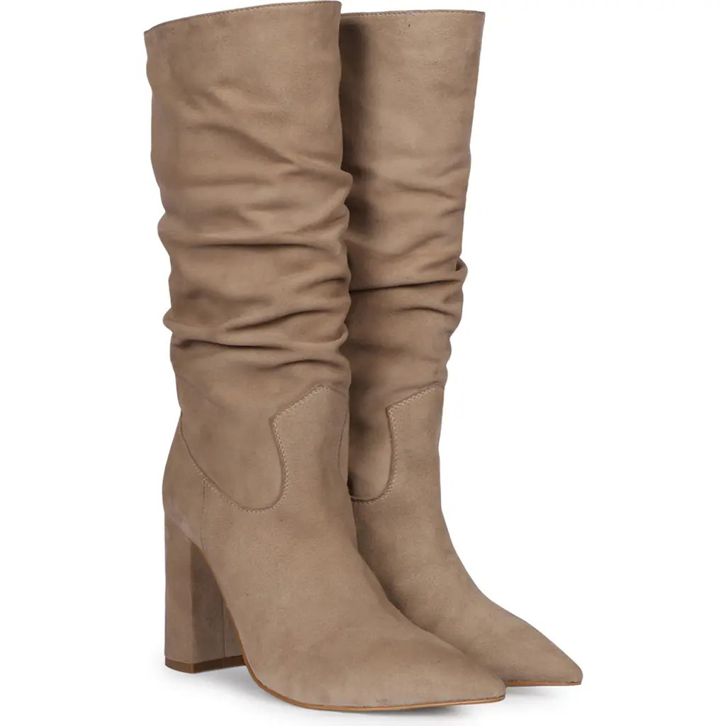 SAINT G Nameen Slouch Pointed Toe Bootie in Taupe at Nordstrom, Size 11 | Nordstrom