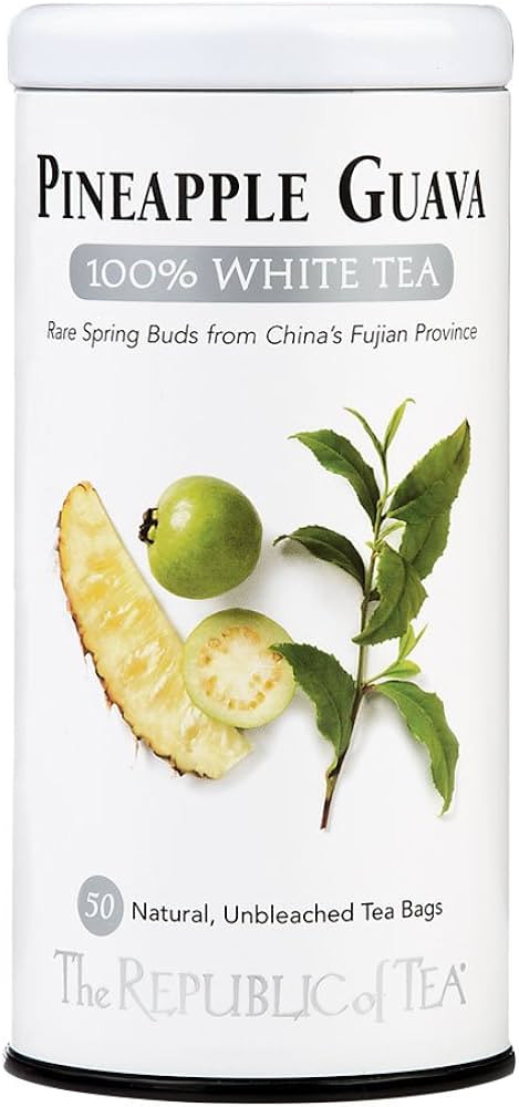 The Republic of Tea \u2013 Pineapple Guava 100% White Tea Bags, Steeps 50 Low-Caffeinated Cups | Amazon (US)