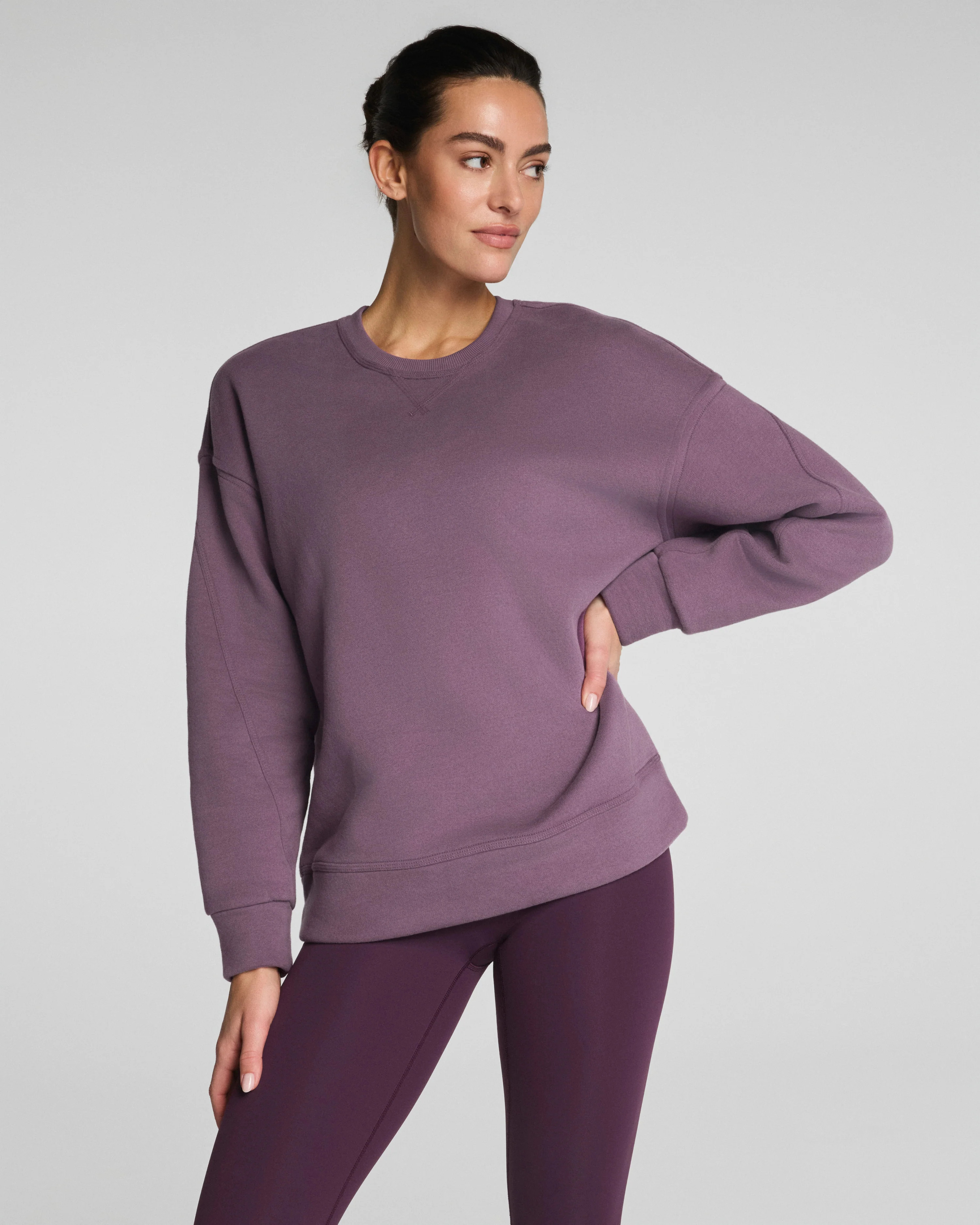 SPANX® BoostUpCotton Fleece Crewneck Tunic | Spanx