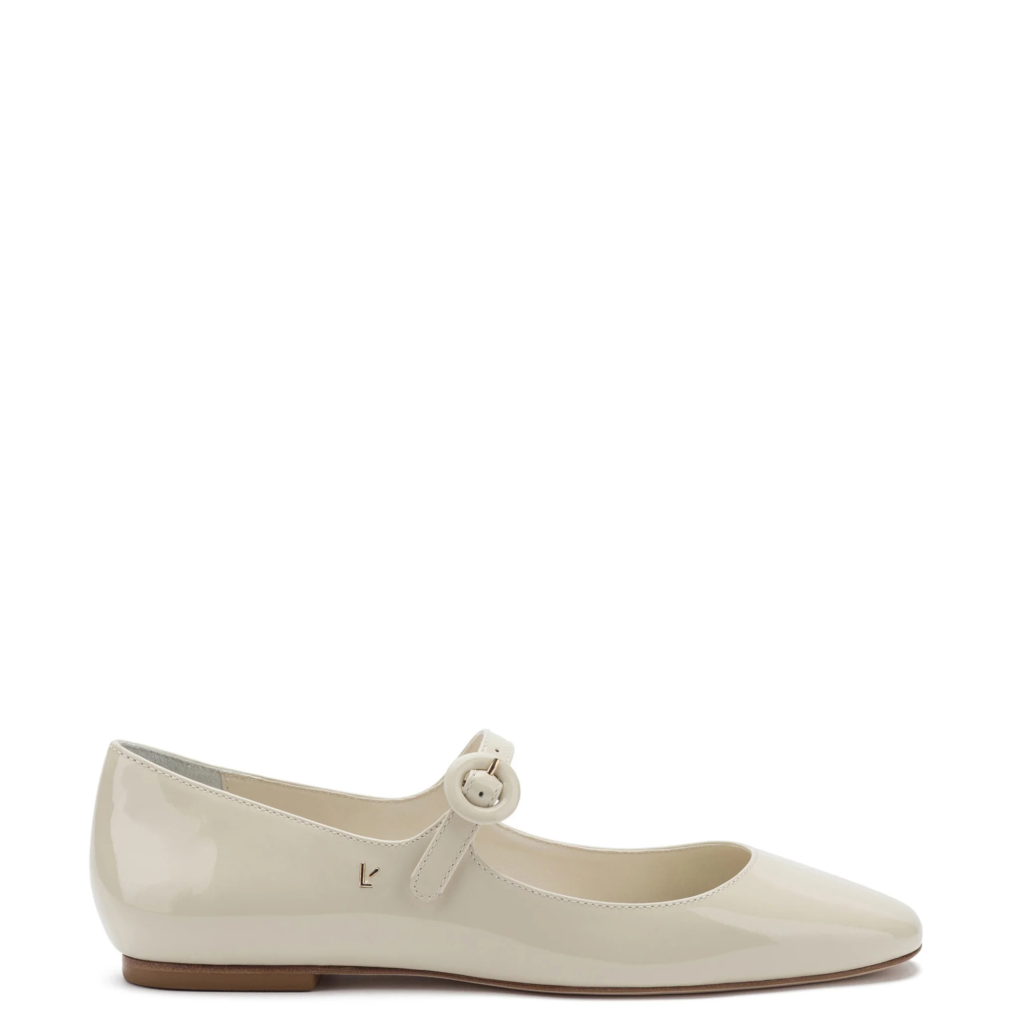 Blair Ballet Flat In Ivory Patent Leather | Larroude