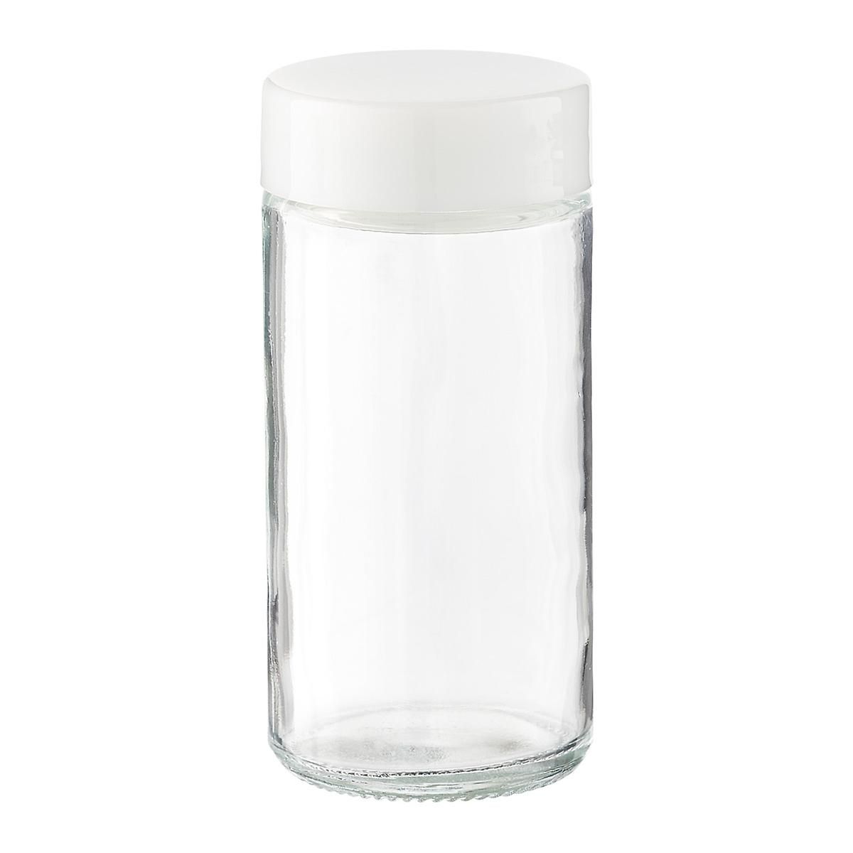3 oz. Round Spice Bottle with White Lid | The Container Store