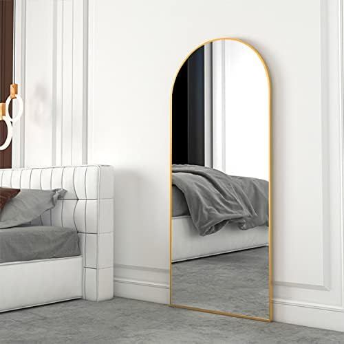 XKZG 65×22 Inch Arched Full Length Mirror Floor Mirror with Stand Full Body Mirror Wall Mounted ... | Amazon (US)