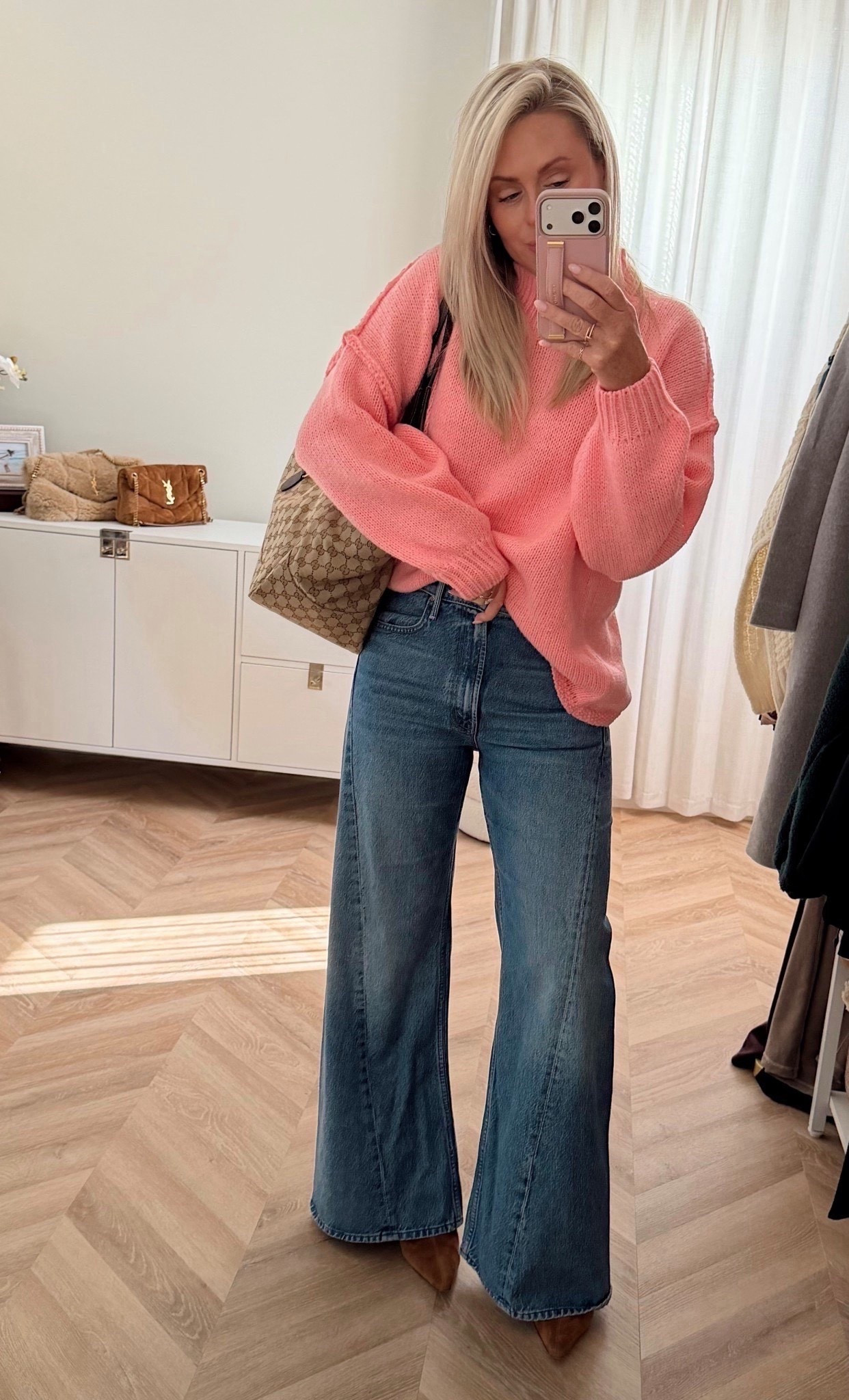 OOTD💕
Wearing small & tts in jeans 
Shirt is more vibrant than online shows! More accurate in my photo! More
Colors.

Sweater. Pink. Amazon. Jeans. 



#LTKWorkwear #LTKSeasonal #LTKootd