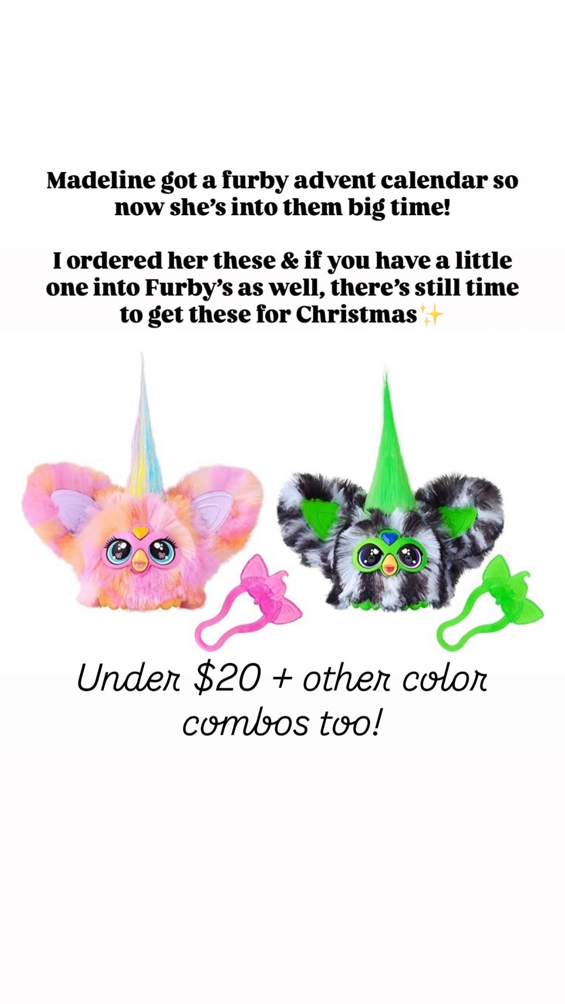 Furby toy that arrives by Christmas! 

#LTKSaleAlert #LTKGiftGuide #LTKHoliday