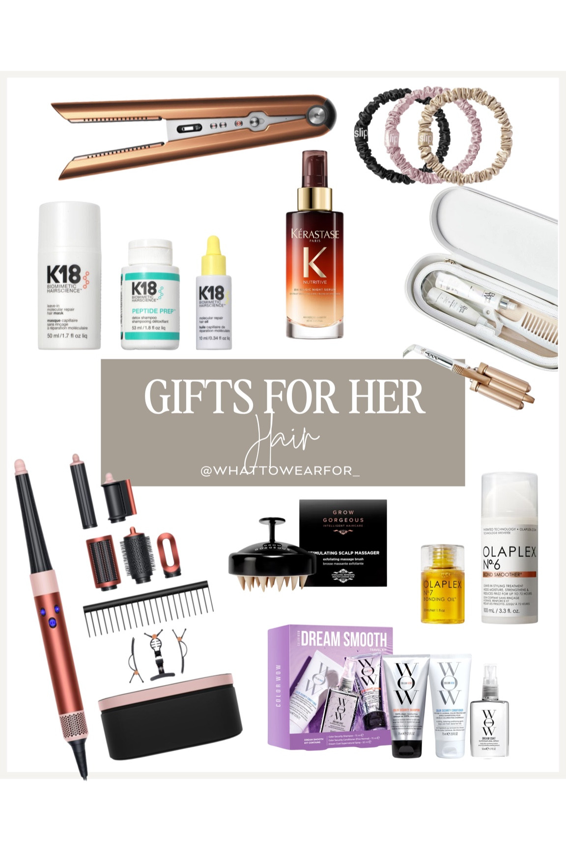 Beauty Gifts for Her: Hair 

GHD / Dyson air wrap / curlers / olaplex gift set / haircare / silk hair bands / stocking fillers 

#LTKbeauty #LTKCyberWeek #LTKgiftguide