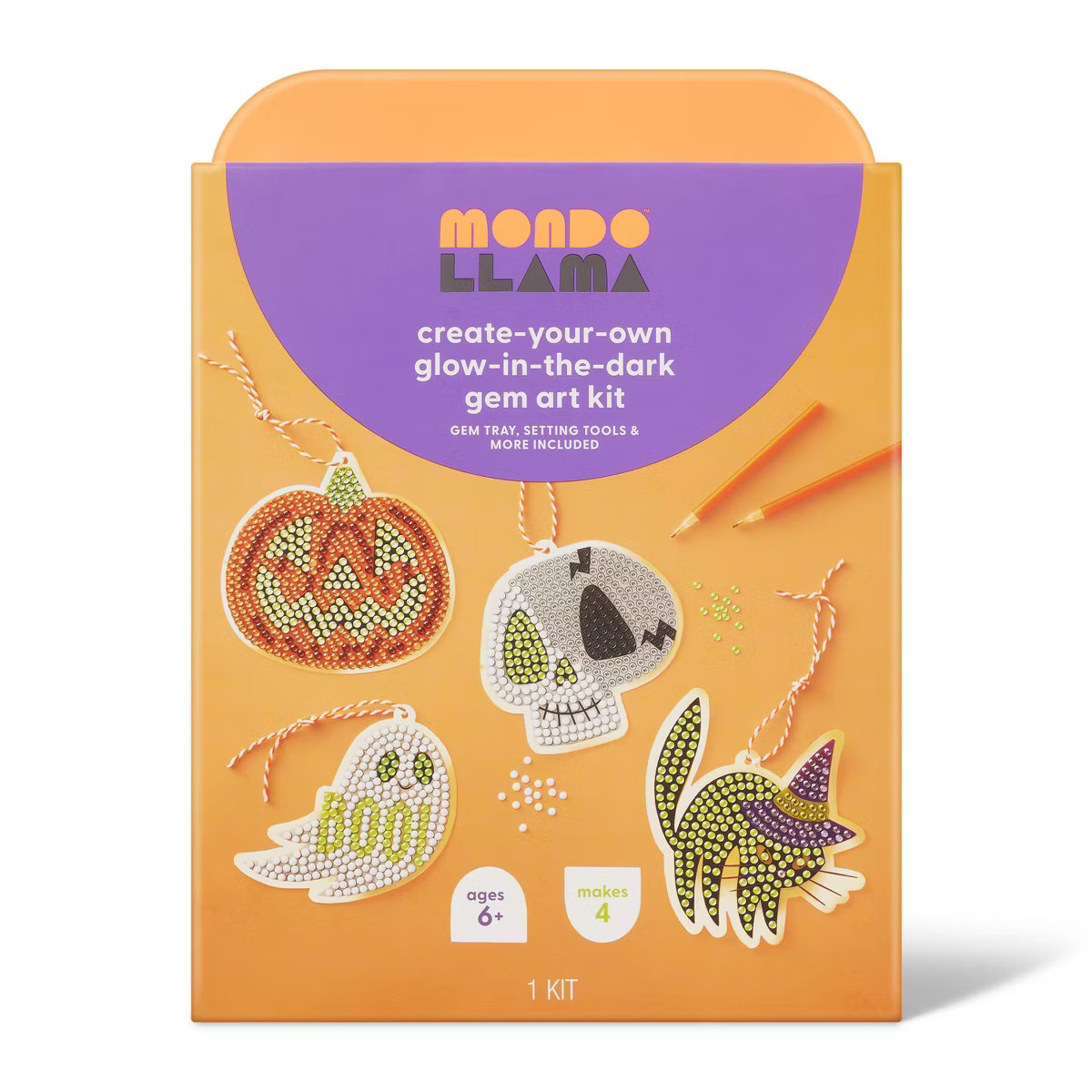 Halloween Glow in the Dark Gem by Number - Mondo Llama™ | Target