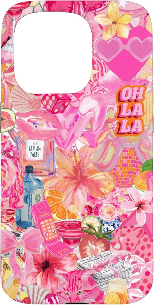 iPhone 15 Pro Coquette Collage PINK Themed Cute Summer Scrapbook Aesthetic Case | Amazon (US)