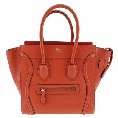 CELINE Luggage micro Handbag Red Calfskin Women | eBay | eBay US