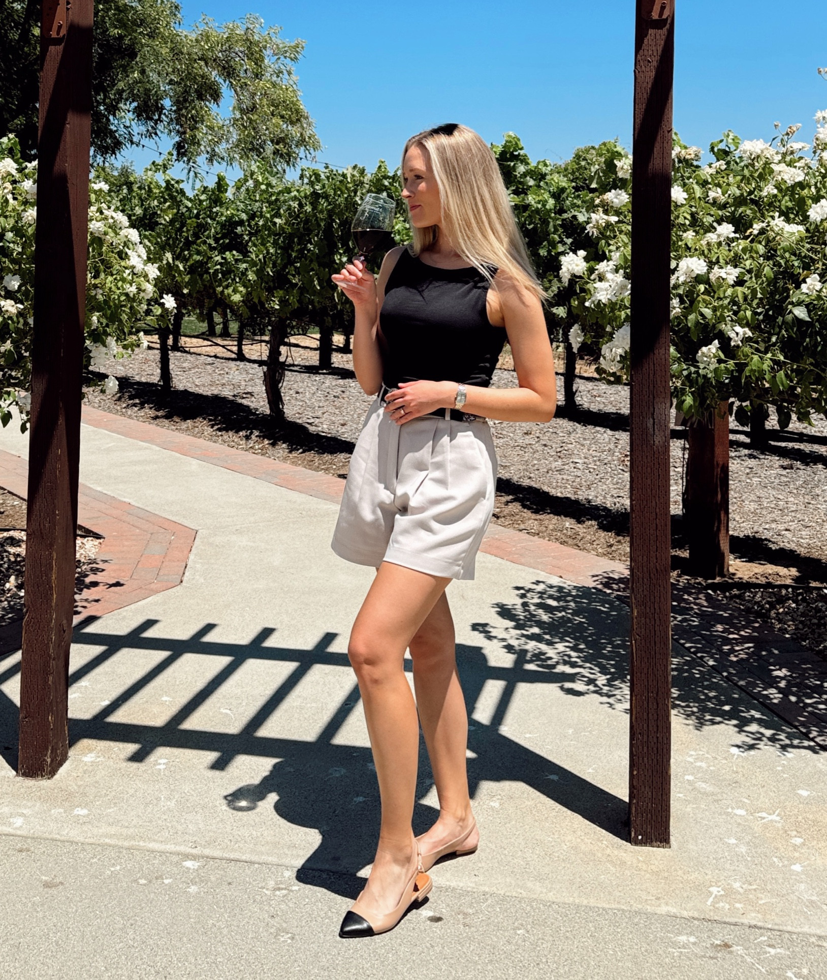 Wine tasting in Temecula🍷 loving these tailored shorts

#LTKFindsUnder100 #LTKStyleTip #LTKSeasonal