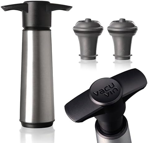 Vacu Vin Stainless Steel Wine Saver Pump with 2 Vacuum Stoppers - Airtight, Leakproof, and Reusab... | Amazon (US)