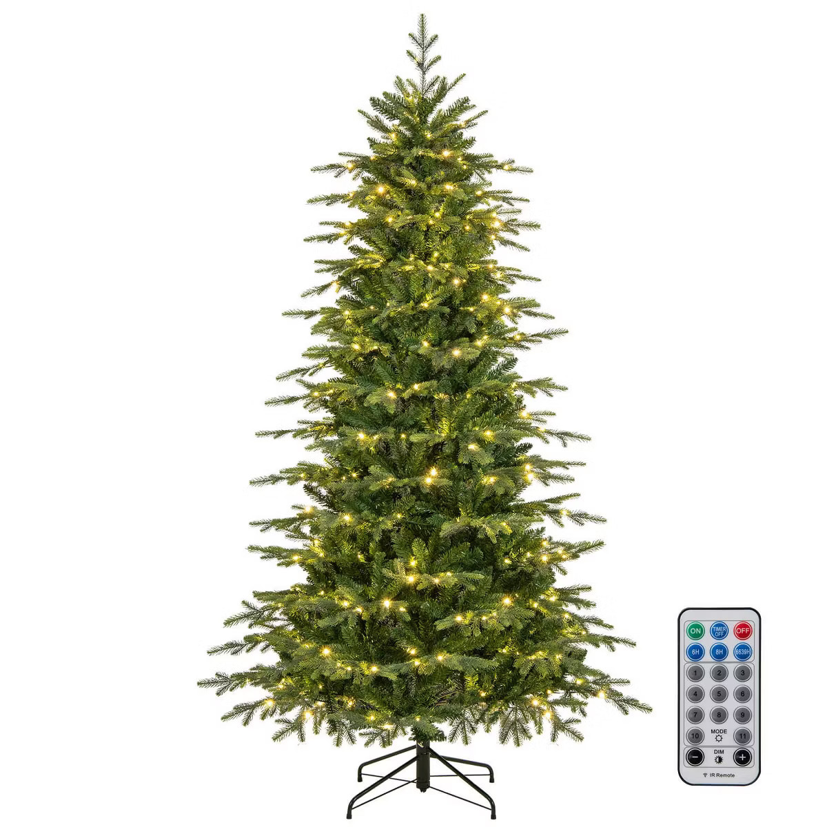 Costway 6/7.5/9 FT Artificial Christmas Tree with 714/1162/1770 Branch Tips 260/280/560 LED Light... | Target