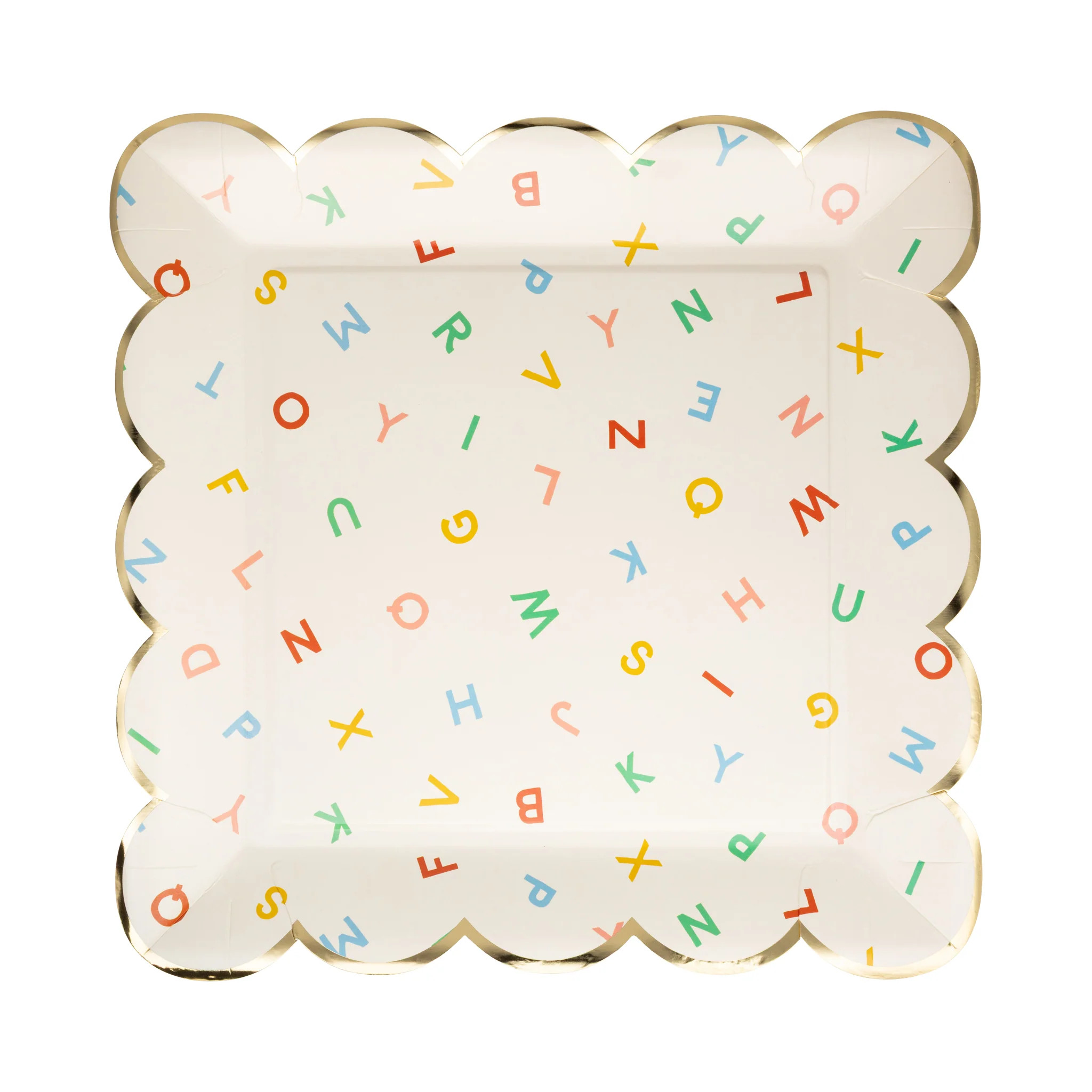 Scattered Alphabet Paper Plate | My Mind's Eye