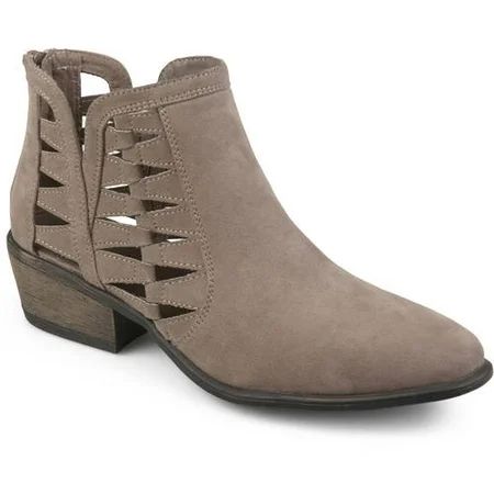 Brinley Co. Womens Side Slit Faux Suede Booties | Walmart (US)