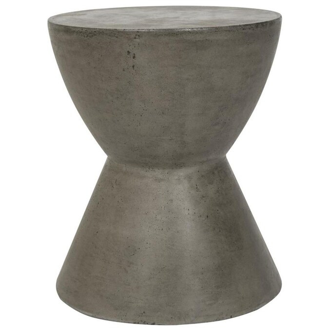 Safavieh Athena Round Outdoor End Table 14.9-in W x 14.9-in L | Lowe's