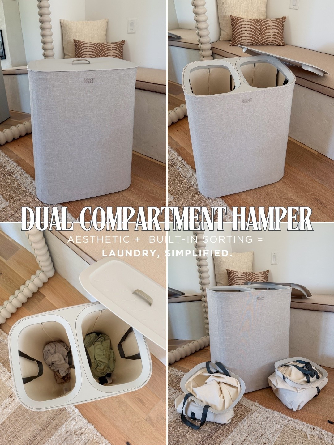 We’ve had this hamper for a year and a half now and LOVE it! Aesthetic, practical, and dual compartments for sorting. Makes laundry day much easier! 

#LTKmomlife #LTKHome