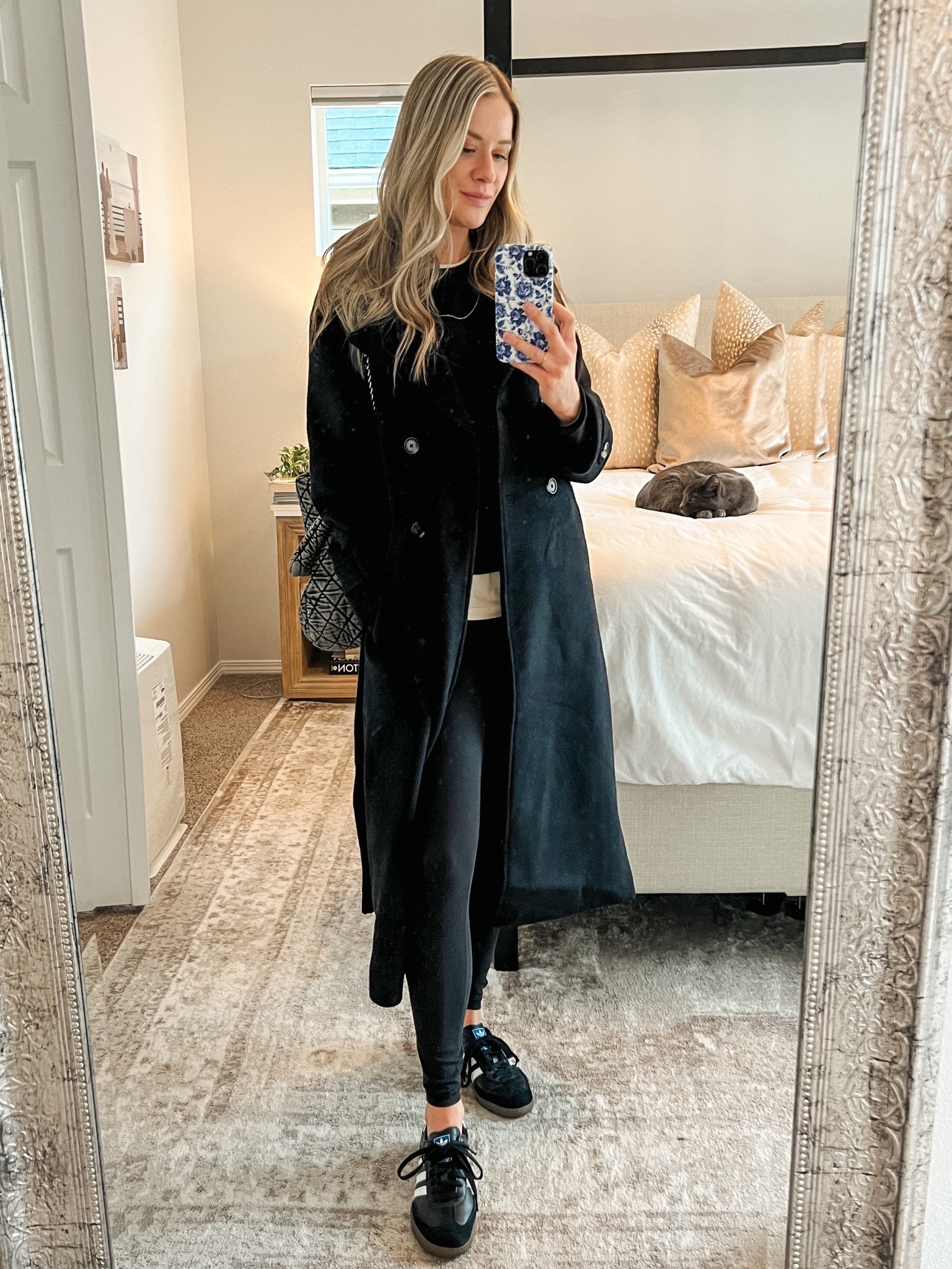 Loved this mom fit from yesterday while on a play date! And I can’t stop wearing this extra long wool trench coat and these are my new favorite leggings  Mom outfit, toddler mom outfit, black trench coat, long trench coat, black adidas outfit, winter outfit idea

#LTKOver40 #LTKootd #LTKmomlife