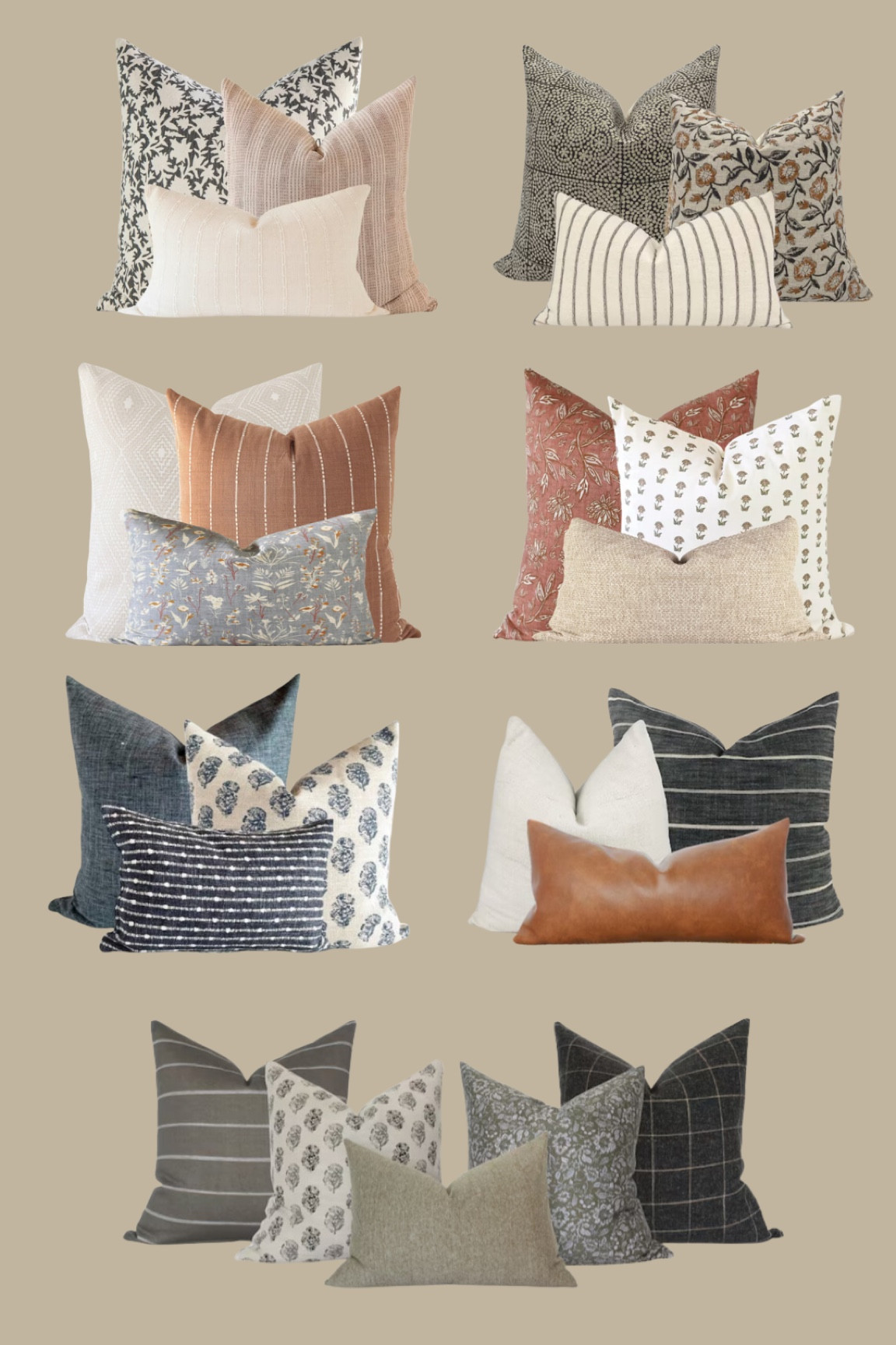 Sofa pillow set. Sofa pillow combo. Chunky pillow covers. 

#LTKFamily #LTKHome #LTKSeasonal