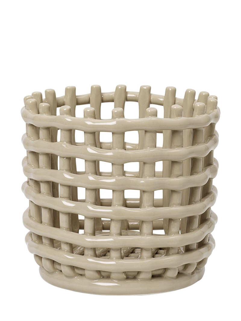 Large glazed ceramic basket | Luisaviaroma