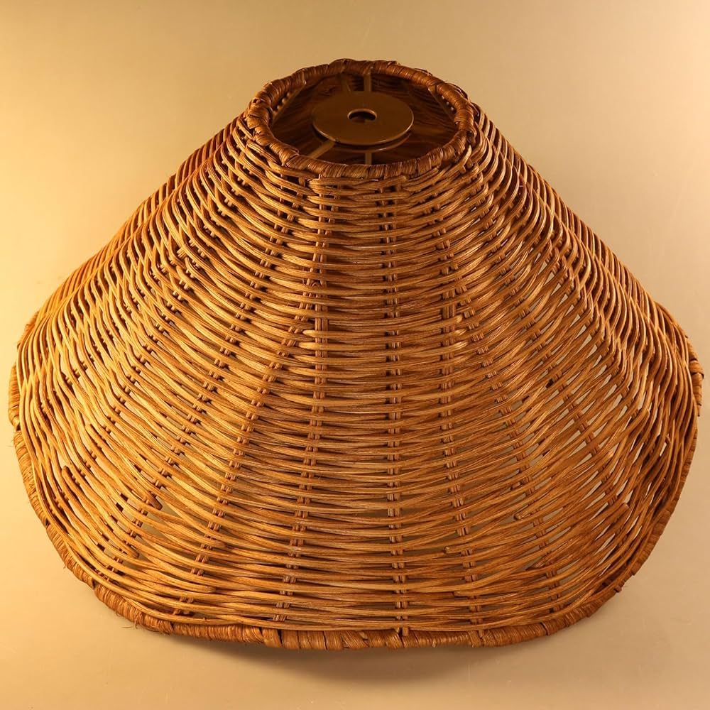 Vintage Rattan Woven Lamp Shade - Unique Bell/Flower Design boho lamp shade Table Lamps Shade,rat... | Amazon (US)