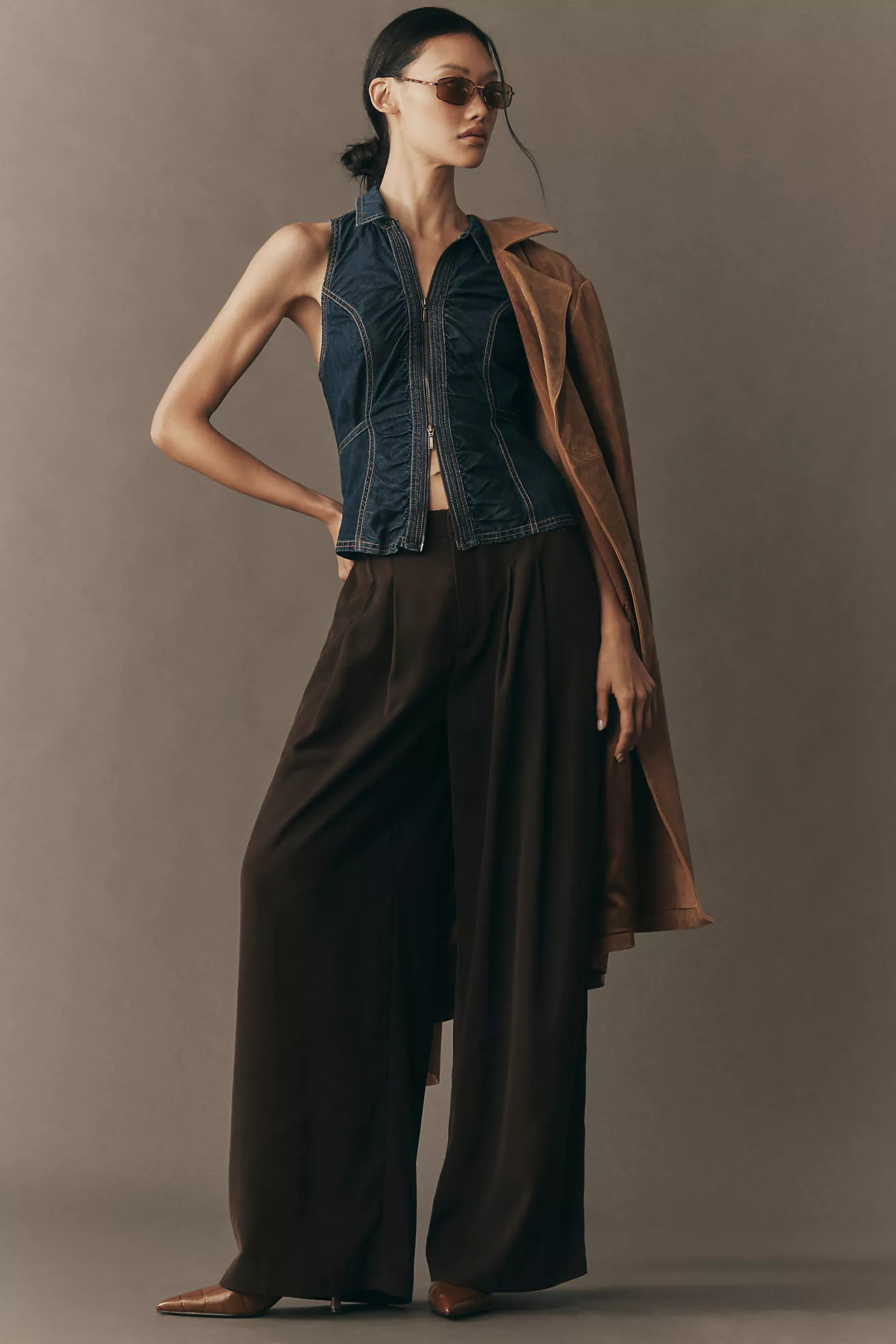 Pilcro Denim Zip-Front Vest | Anthropologie (US)
