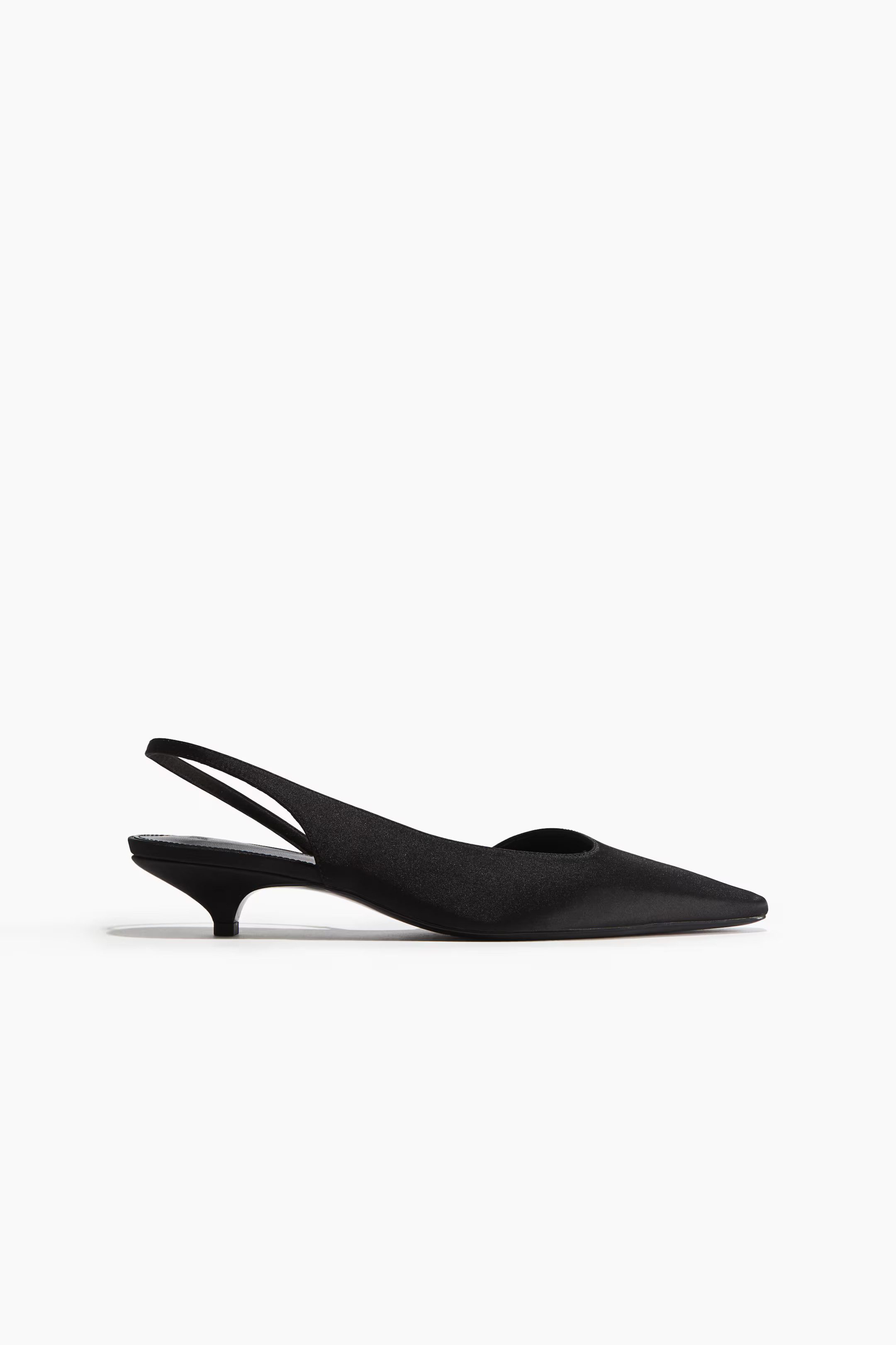 Escarpins à bride arrière en satin - Noir - FEMME | H&M BE | H&M (FR, IT, ES, PT, BE)