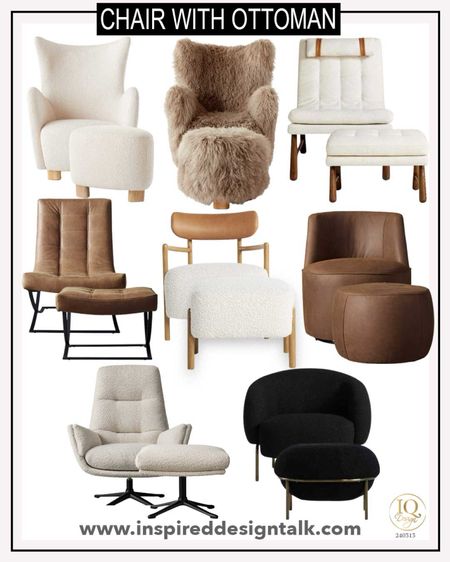 chair with ottoman ideas to update your living room, bedroom, den, or basement. 

#LTKstyletip #LTKover40 #LTKhome