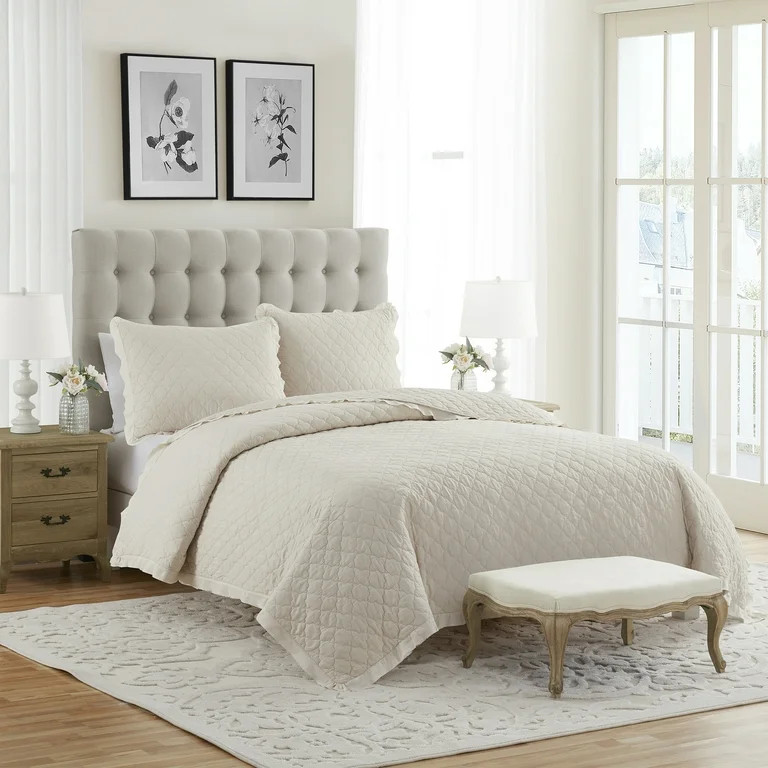 My Texas House Penelope 2-Piece Taupe Quilt Bedding Sets, Twin | Walmart (US)