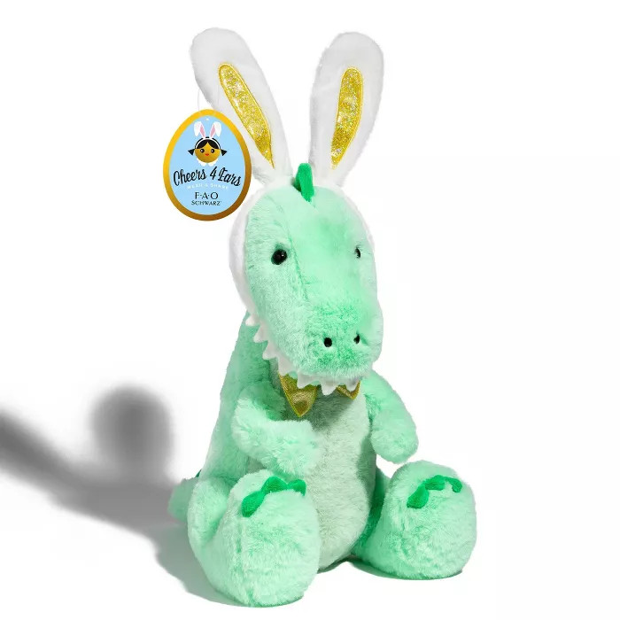 FAO Schwarz Toy Plush T-Rex 12" Easter with Bunny Ears | Target