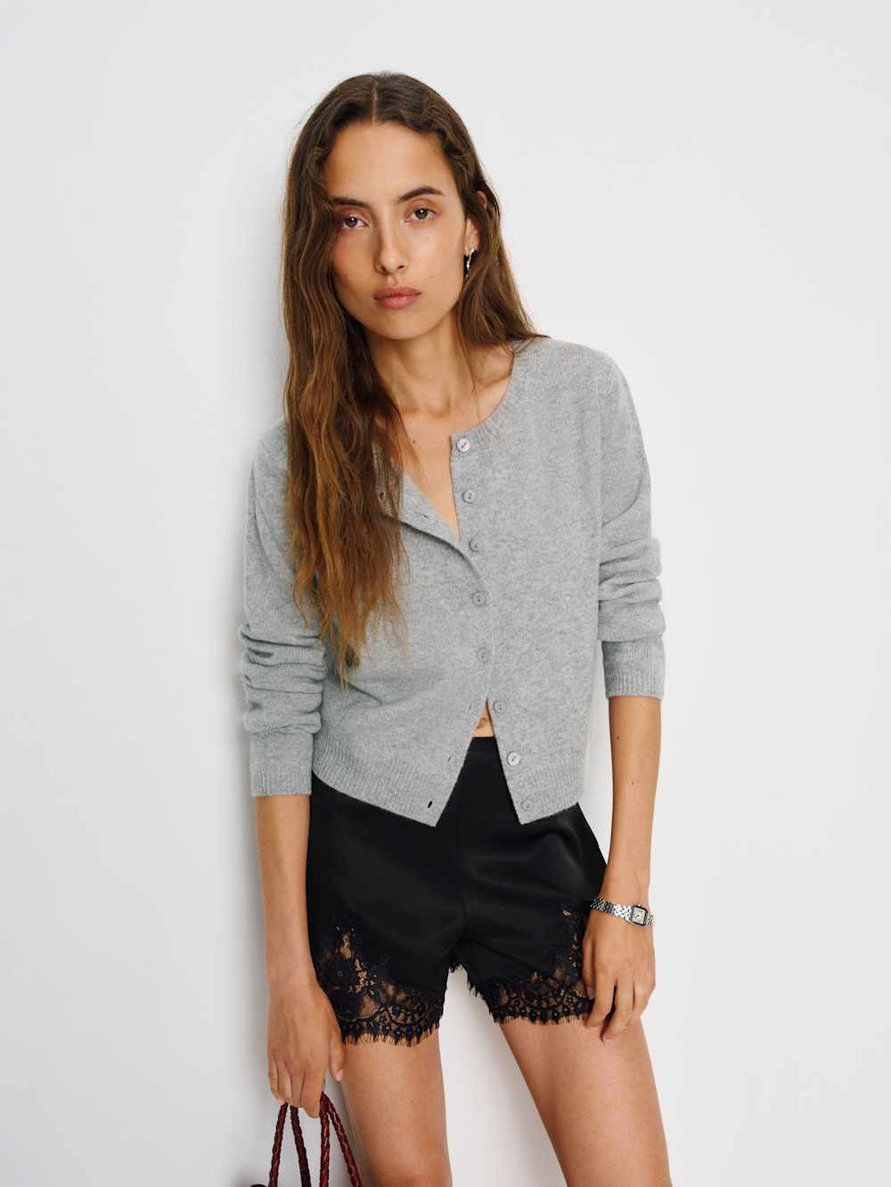 Clara Cashmere Crew Cardigan | Reformation (Global)