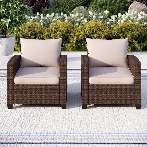 Argyri Wicker Outdoor Patio Chairs | Wayfair North America