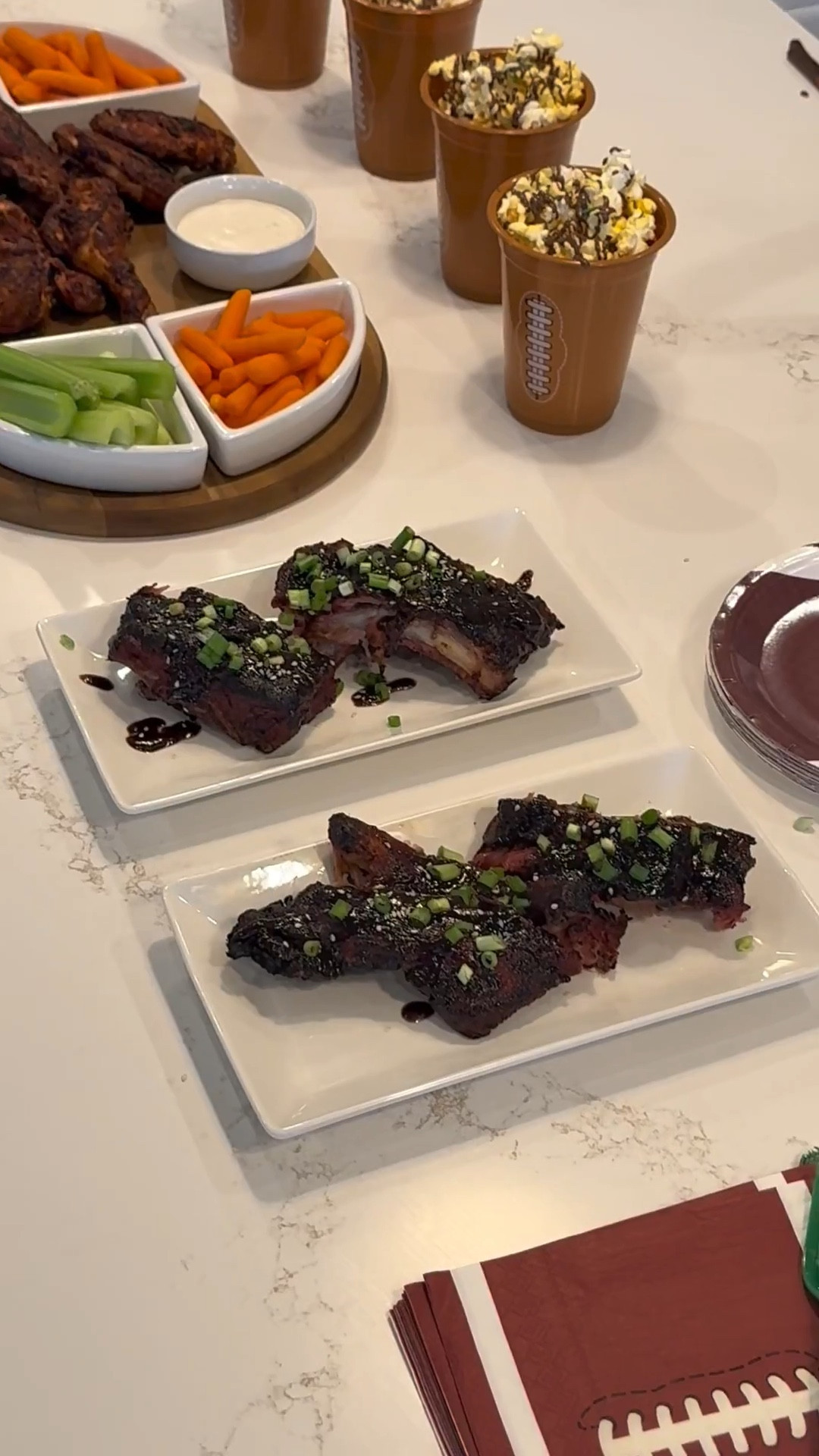 Wings and Korean BBQ Ribs with all the hosting gear I need for the Big Game from @wayfair #BigGameHosting #Ad #Wayfair #WayfairPartner 