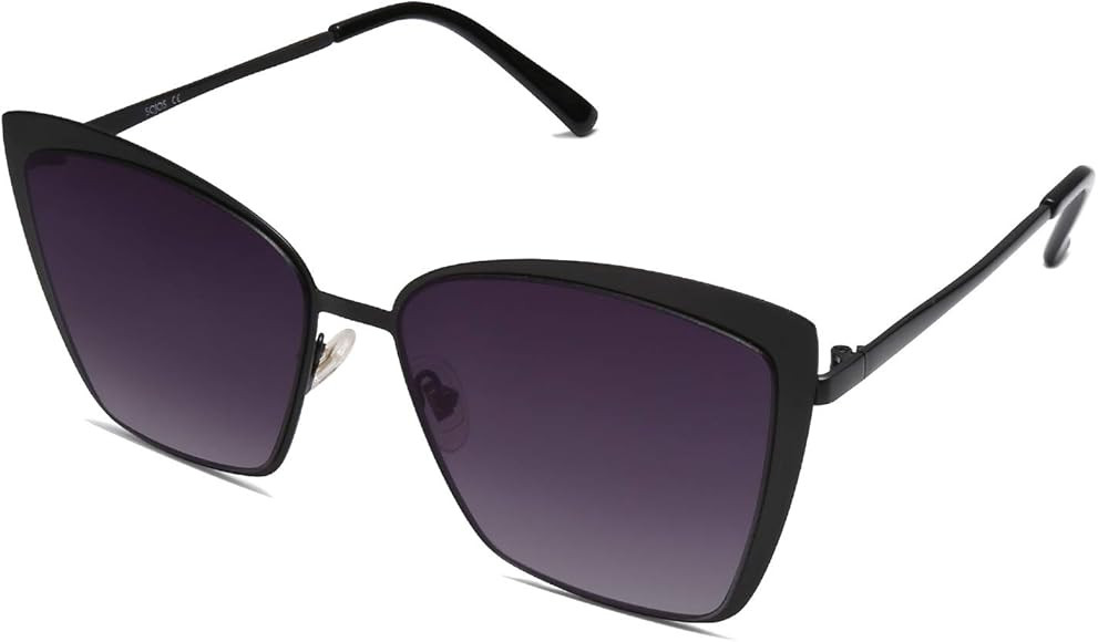 Cateye Sunglasses for Women Fashion Mirrored Lens Metal Frame SJ1086 | Amazon (US)