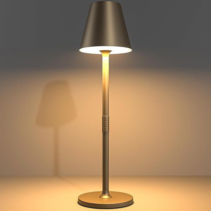Timjorman Modern LED Cordless Table Lamp, 4000mAh Rechargeable Battery, 3 Level Brightness Night ... | Amazon (US)