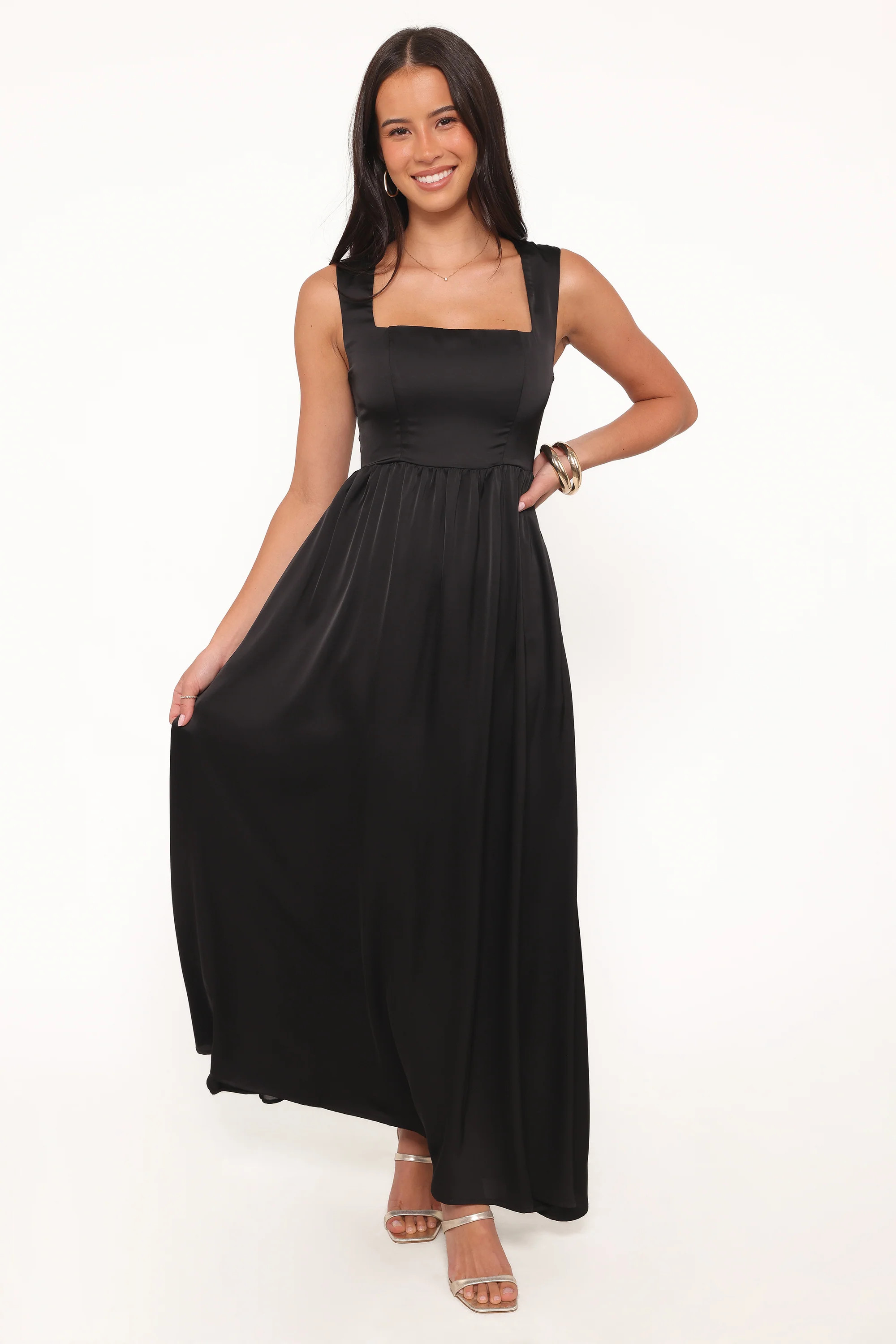 Elania Maxi Dress - Black | Petal & Pup (US)