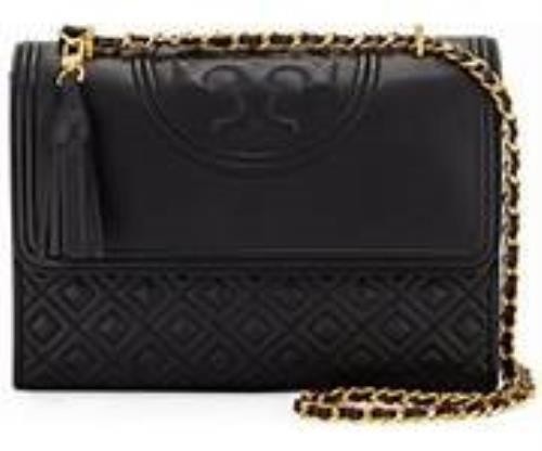 Tory Burch Fleming Convertible Leather Shoulder Crossbody Handbag Purse Black | eBay | eBay US