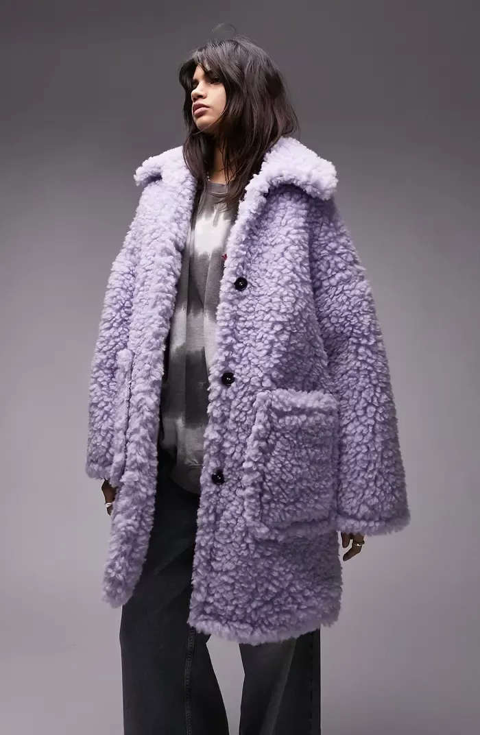 Topshop shop lilac coat