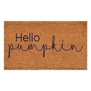 Hello Pumpkin Doormat, 17" x 29" | The Home Depot