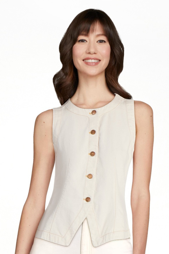 Time and Tru Women's Button Up Denim Vest, Sizes XS-XXXL | Walmart (US)