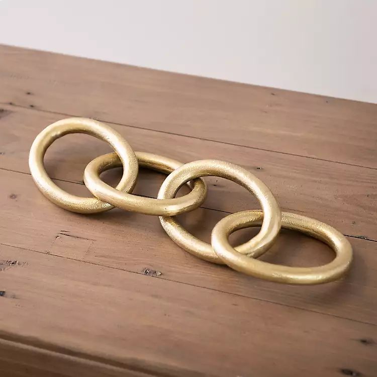 New!Gold Oversized Metal Chain | Kirkland's Home