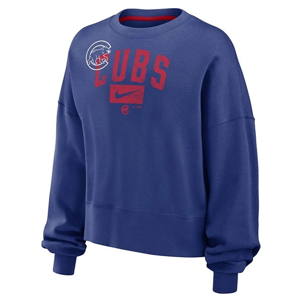 Women's Chicago Cubs Nike Fleece Crew Large Royal/Red | Scheels